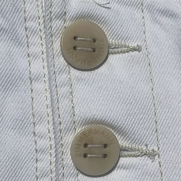 Zimmermann Women’s White High-Rise Postcard Jeans - Picture 6 of 7